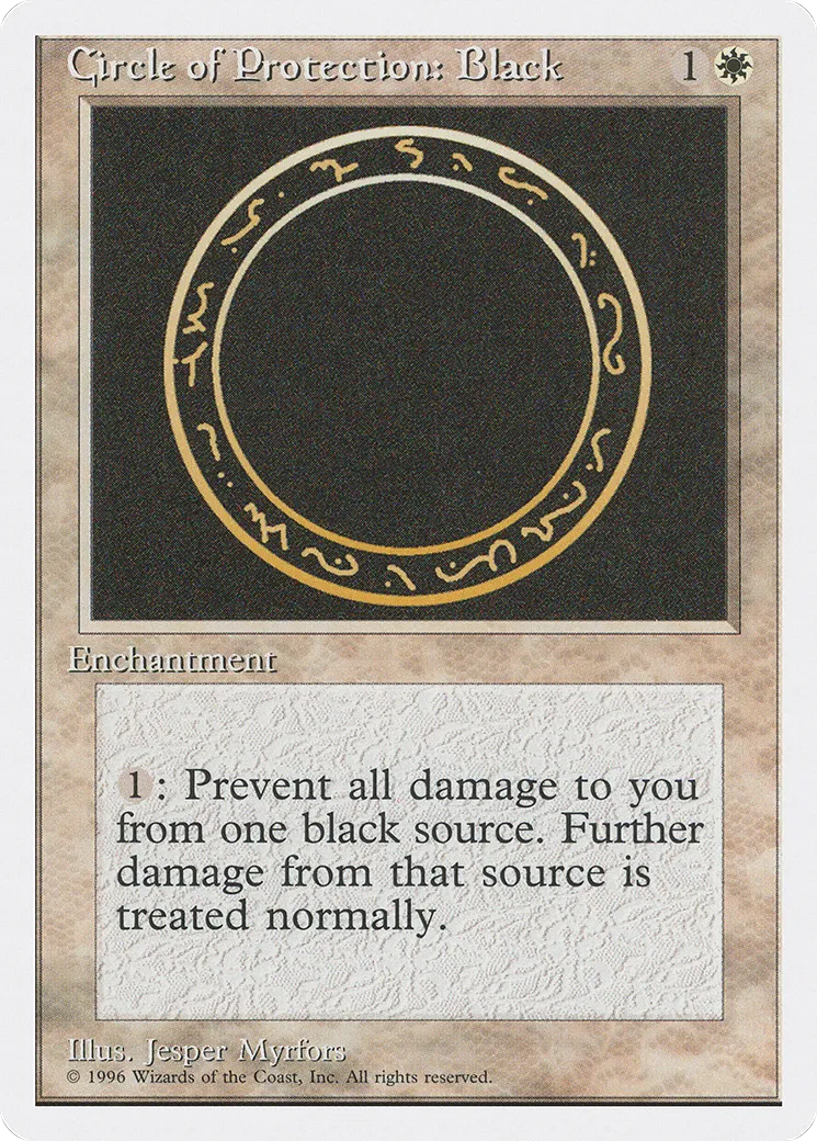 Circle of Protection: Black — Introductory Two-Player Set — Magic: The Gathering