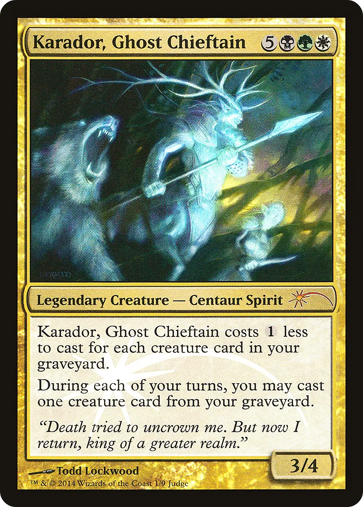 Karador, chef de clan fantôme — Judge Gift Cards 2014 — Magic: The Gathering