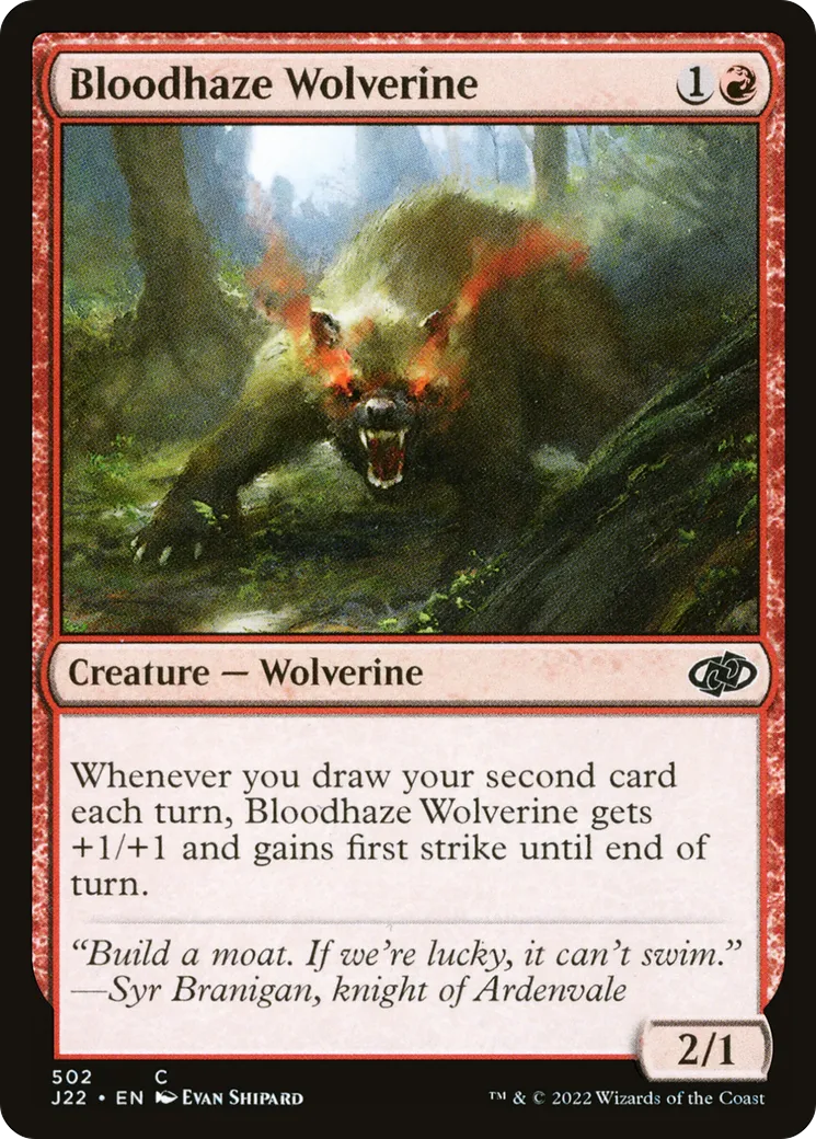 Bloodhaze Wolverine — Jumpstart 2022 — Magic: The Gathering