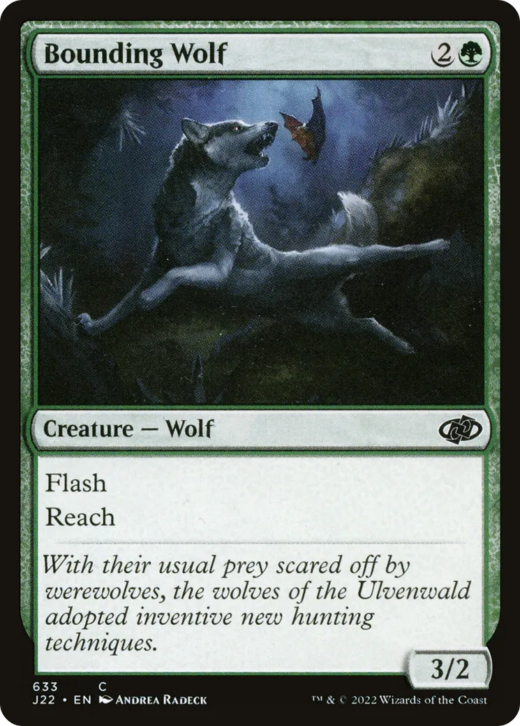 Bounding Wolf — Jumpstart 2022 — Magic: The Gathering