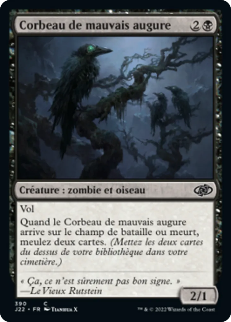 Corbeau de mauvais augure — Jumpstart 2022 — Magic: The Gathering