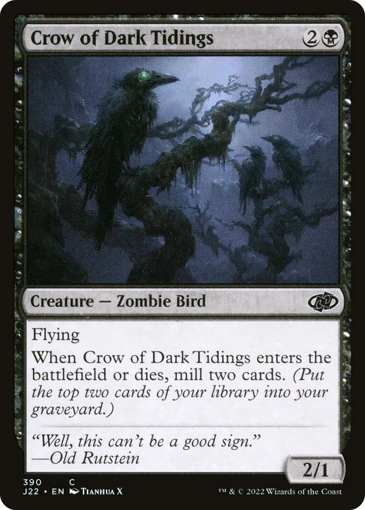 Crow of Dark Tidings — Jumpstart 2022 — Magic: The Gathering