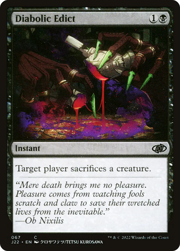 Diabolic Edict — Jumpstart 2022 — Magic: The Gathering