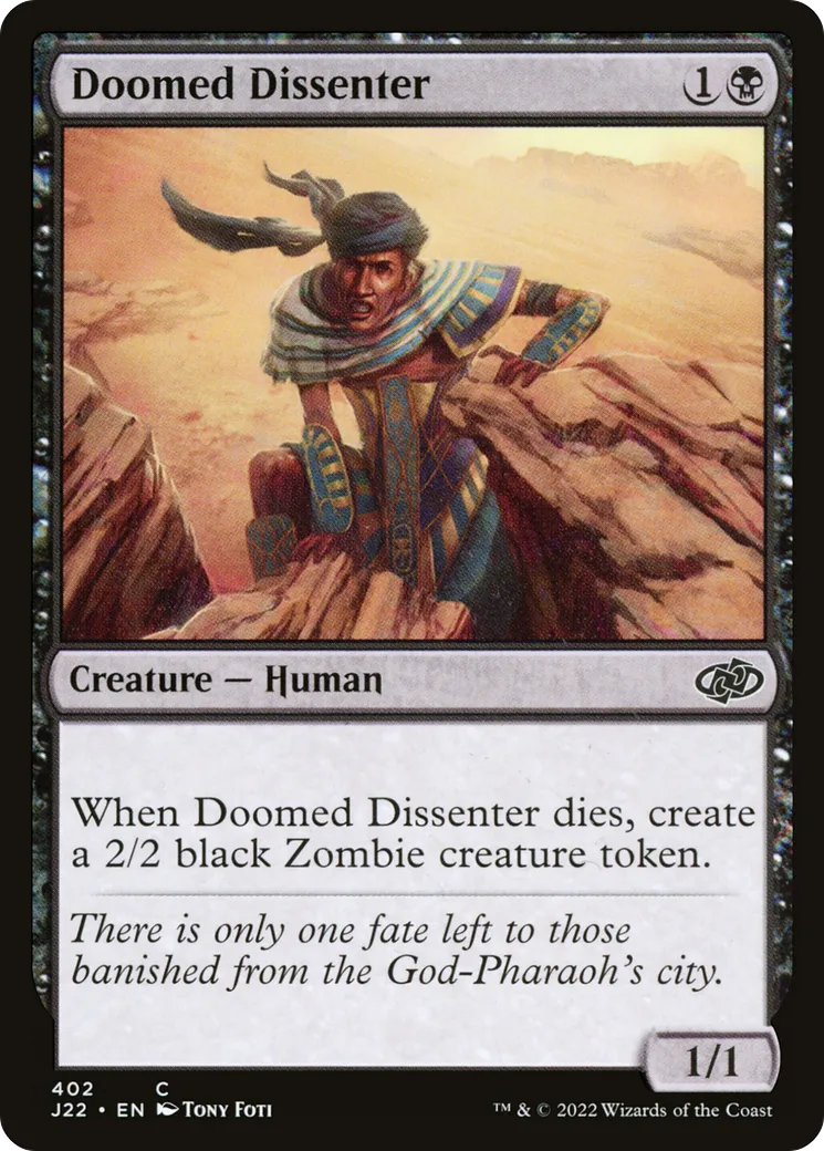 Doomed Dissenter — Jumpstart 2022 — Magic: The Gathering