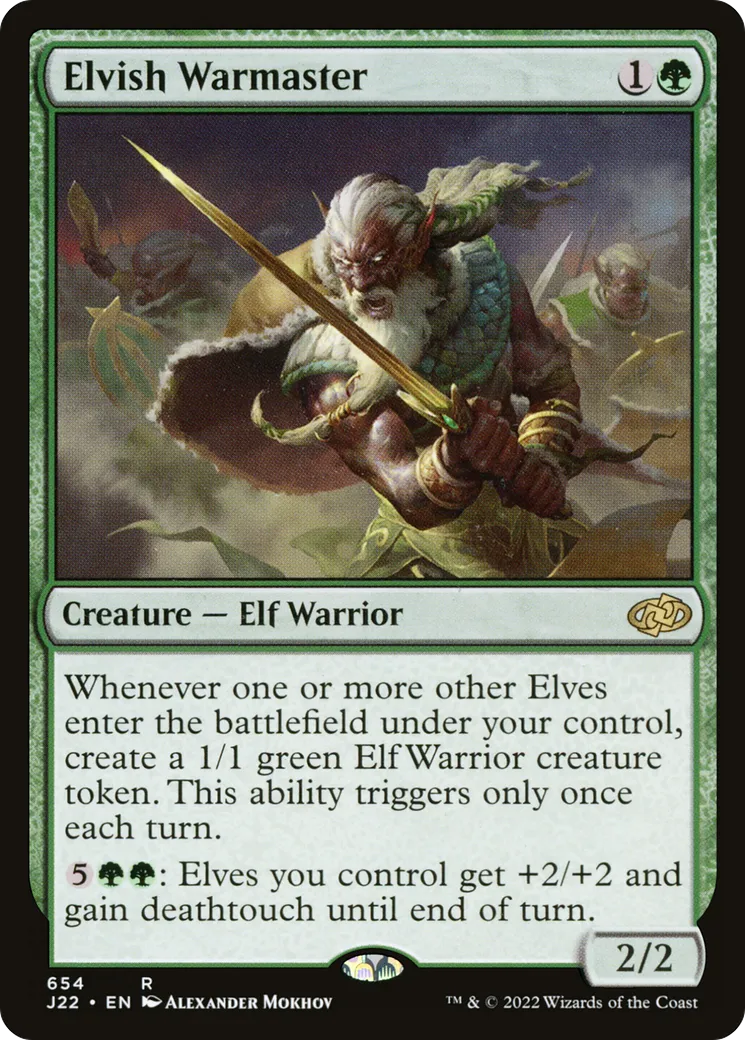 Elvish Warmaster — Jumpstart 2022 — Magic: The Gathering
