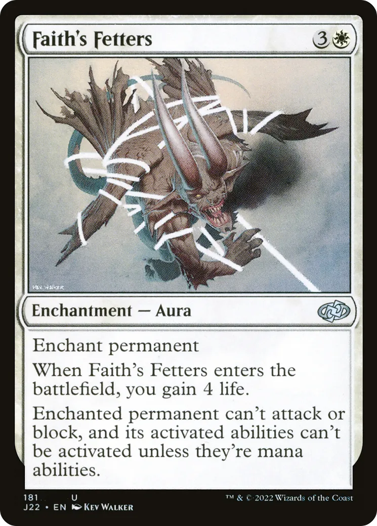 Faith's Fetters — Jumpstart 2022 — Magic: The Gathering