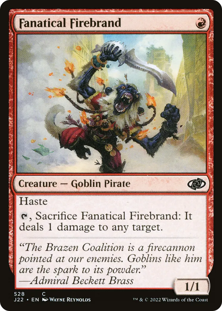 Fanatical Firebrand — Jumpstart 2022 — Magic: The Gathering