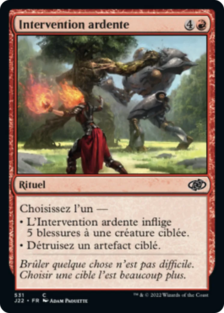 Intervention ardente — Jumpstart 2022 — Magic: The Gathering