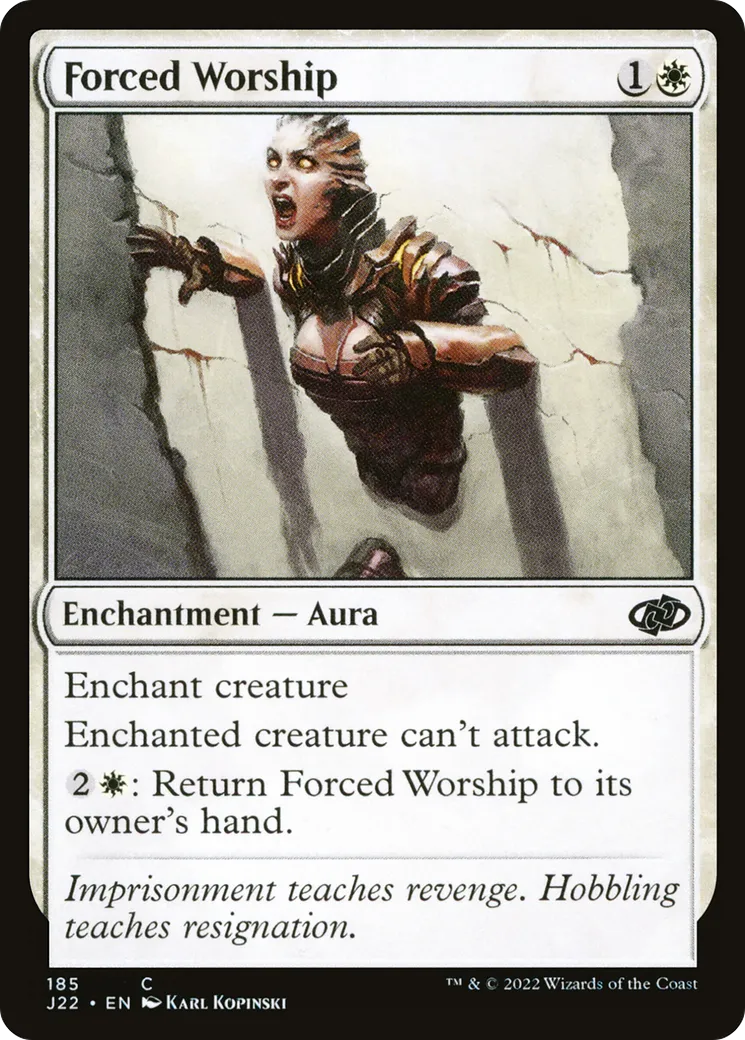Forced Worship — Jumpstart 2022 — Magic: The Gathering