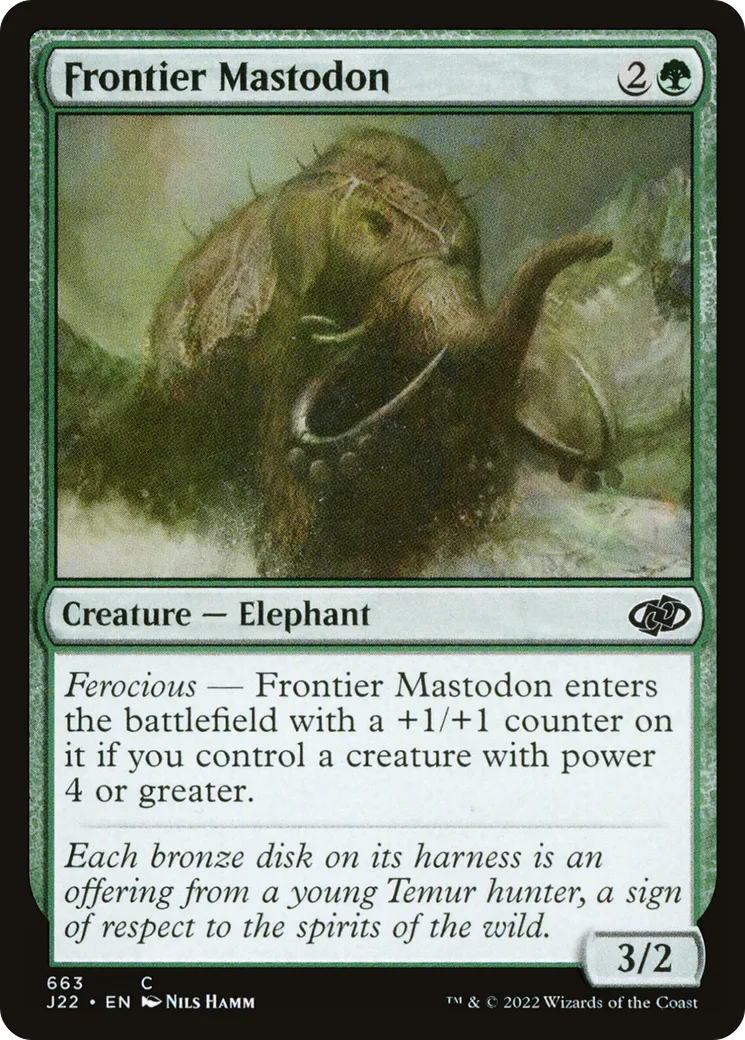 Frontier Mastodon — Jumpstart 2022 — Magic: The Gathering