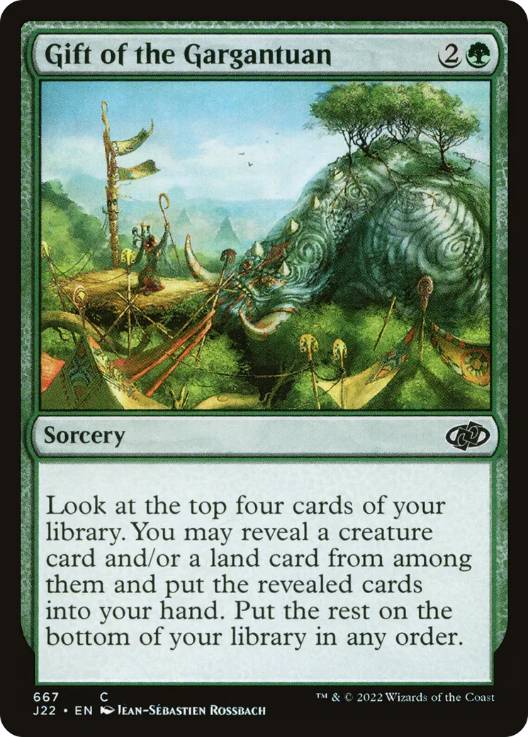 Gift of the Gargantuan — Jumpstart 2022 — Magic: The Gathering