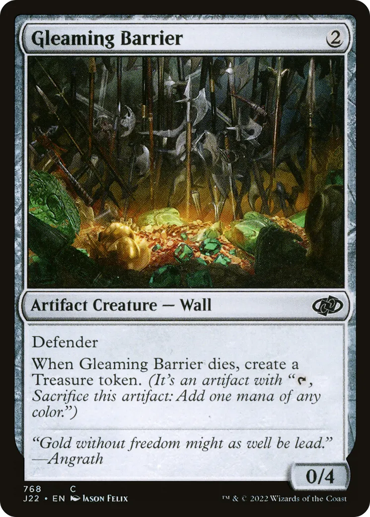 Gleaming Barrier — Jumpstart 2022 — Magic: The Gathering