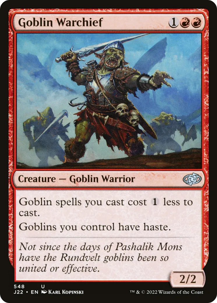 Goblin Warchief — Jumpstart 2022 — Magic: The Gathering