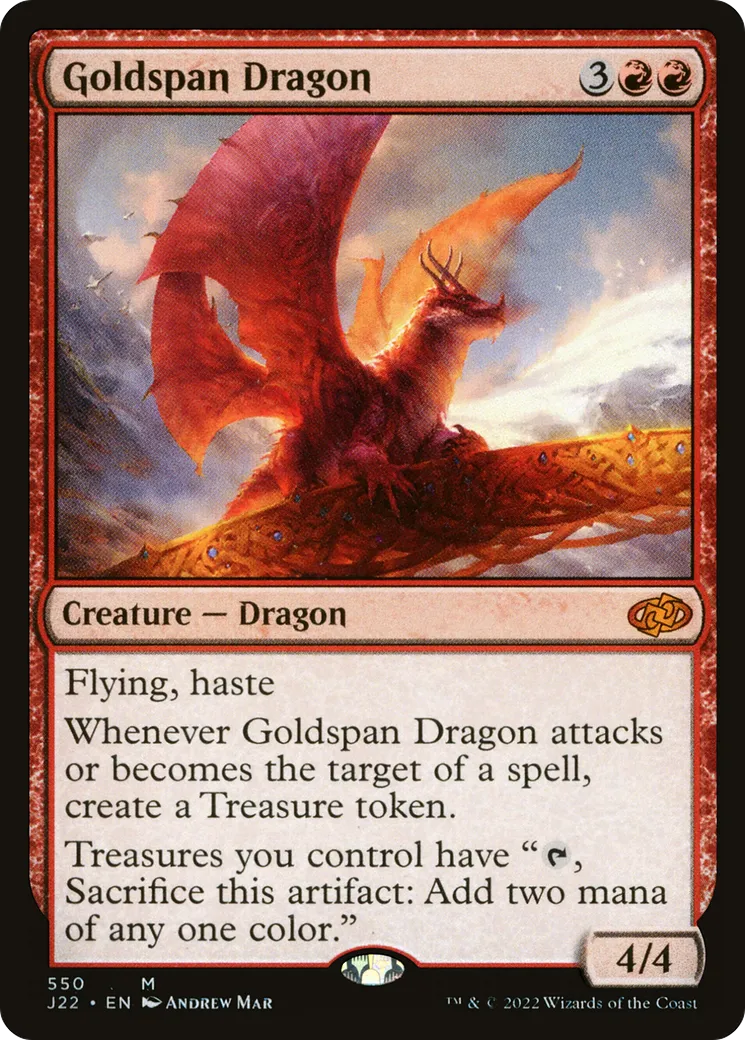 Goldspan Dragon — Jumpstart 2022 — Magic: The Gathering