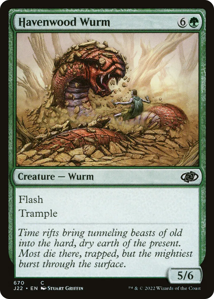 Havenwood Wurm — Jumpstart 2022 — Magic: The Gathering