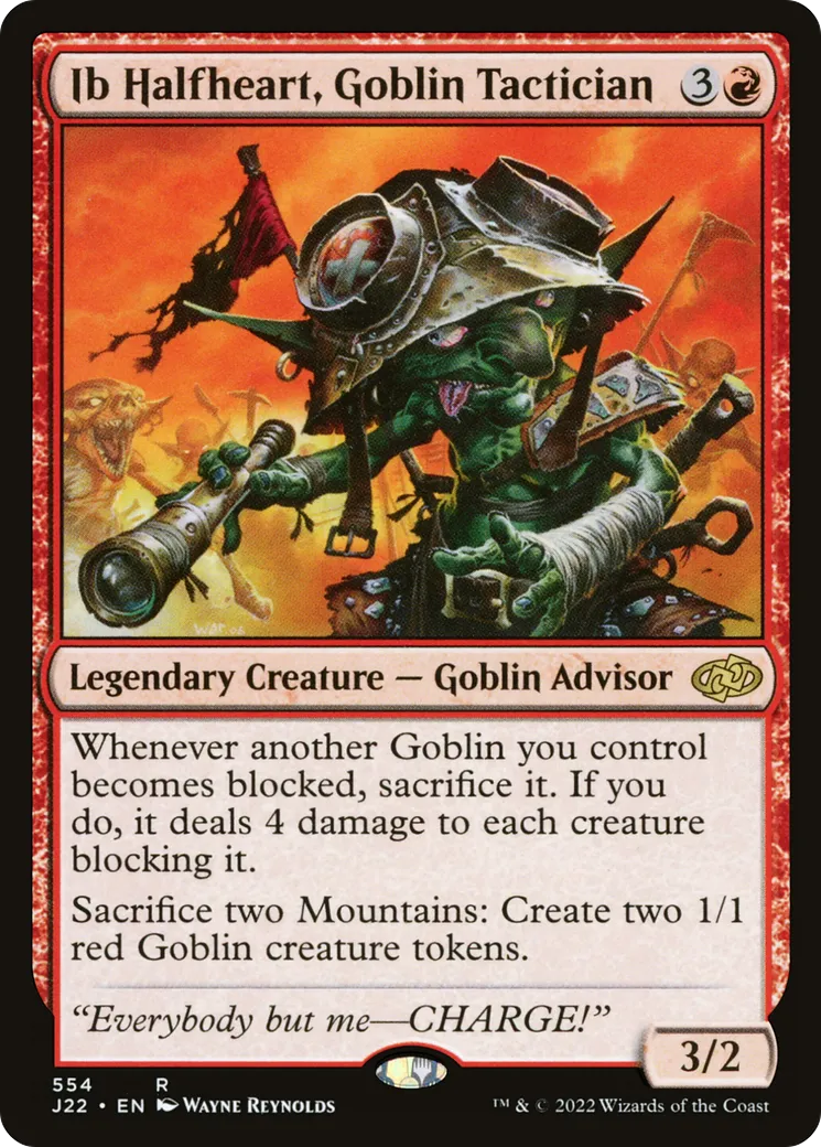 Ib Halfheart, Goblin Tactician — Jumpstart 2022 — Magic: The Gathering