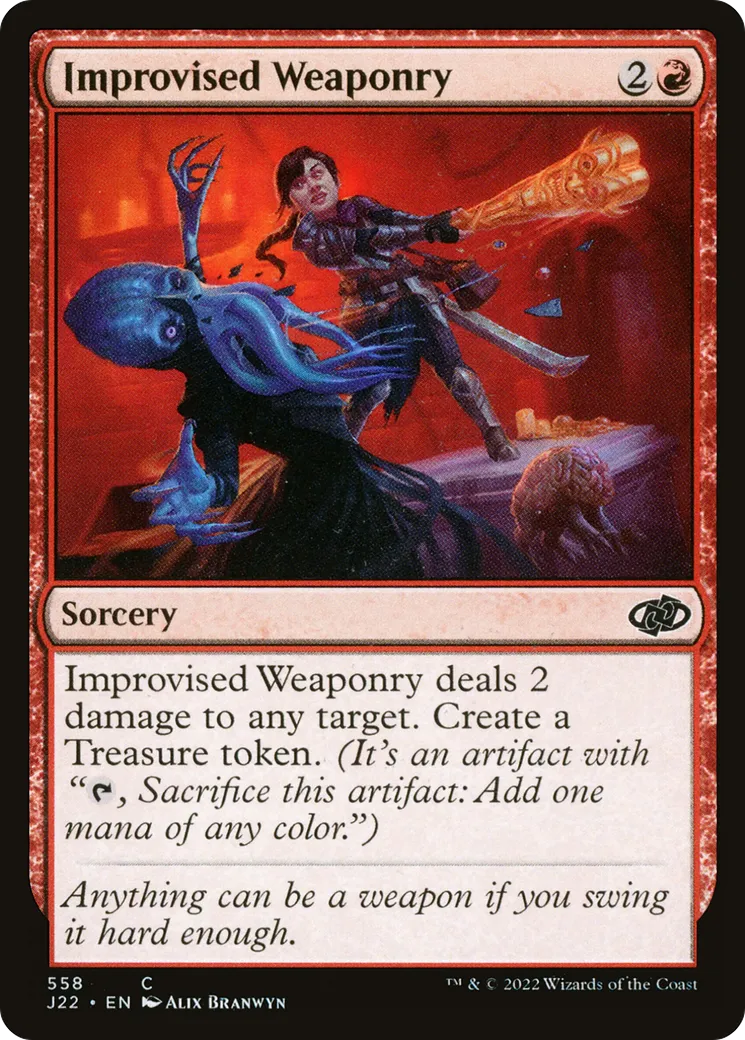 Improvised Weaponry — Jumpstart 2022 — Magic: The Gathering