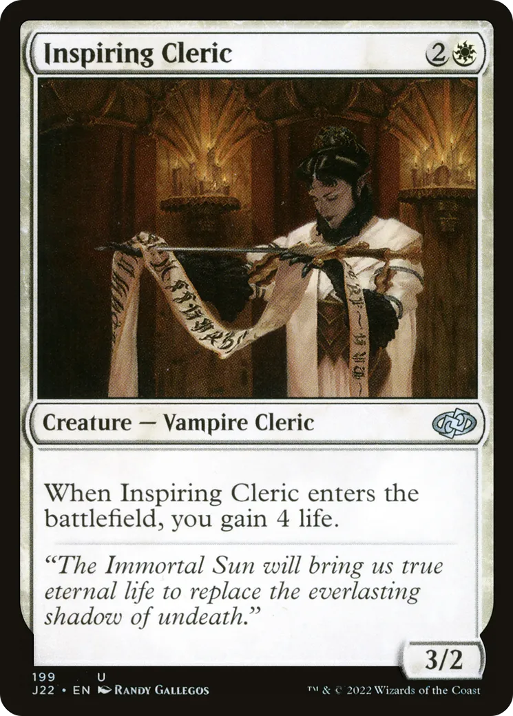 Inspiring Cleric — Jumpstart 2022 — Magic: The Gathering