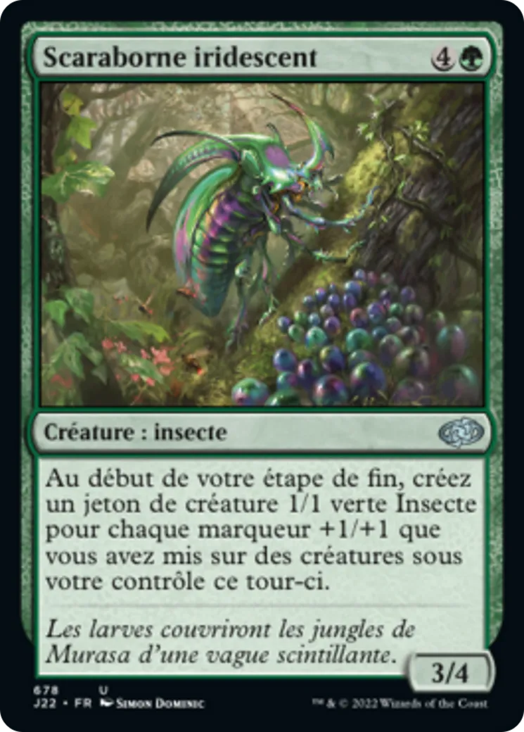 Scaraborne iridescent — Jumpstart 2022 — Magic: The Gathering