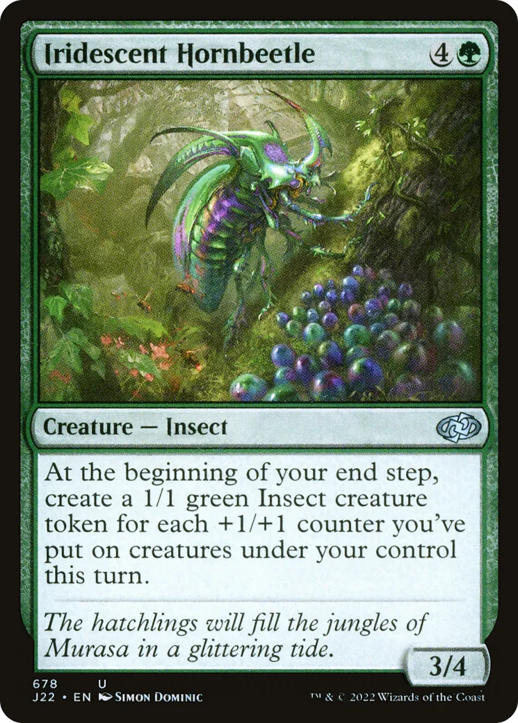 Iridescent Hornbeetle — Jumpstart 2022 — Magic: The Gathering