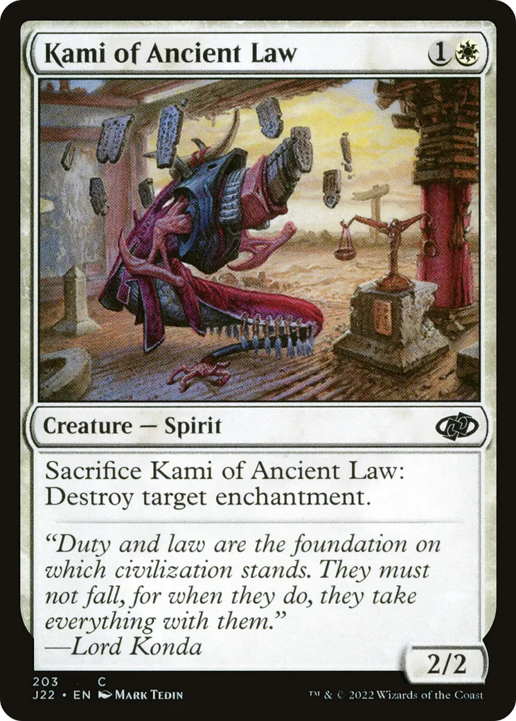 Kami of Ancient Law — Jumpstart 2022 — Magic: The Gathering
