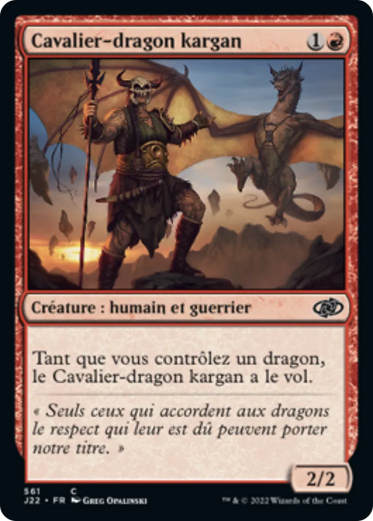 Cavalier-dragon kargan — Jumpstart 2022 — Magic: The Gathering