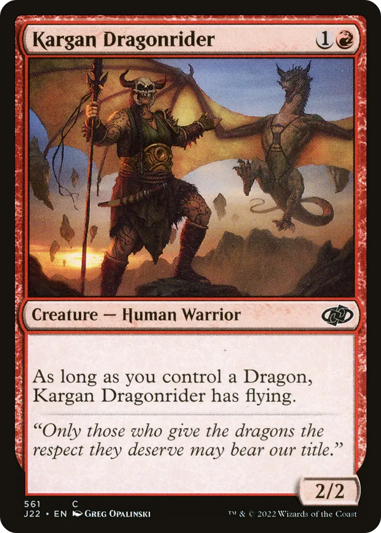 Kargan Dragonrider — Jumpstart 2022 — Magic: The Gathering