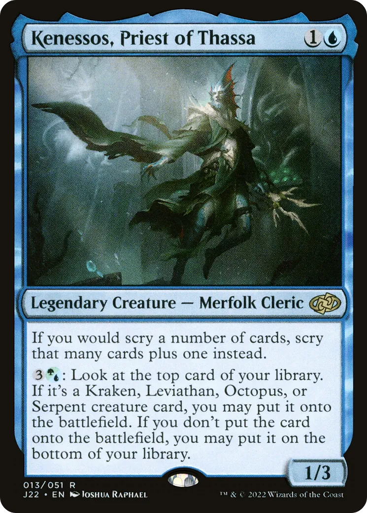 Kenessos, Priest of Thassa — Jumpstart 2022 — Magic: The Gathering