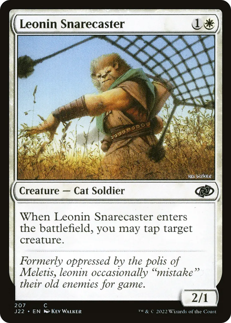 Leonin Snarecaster — Jumpstart 2022 — Magic: The Gathering