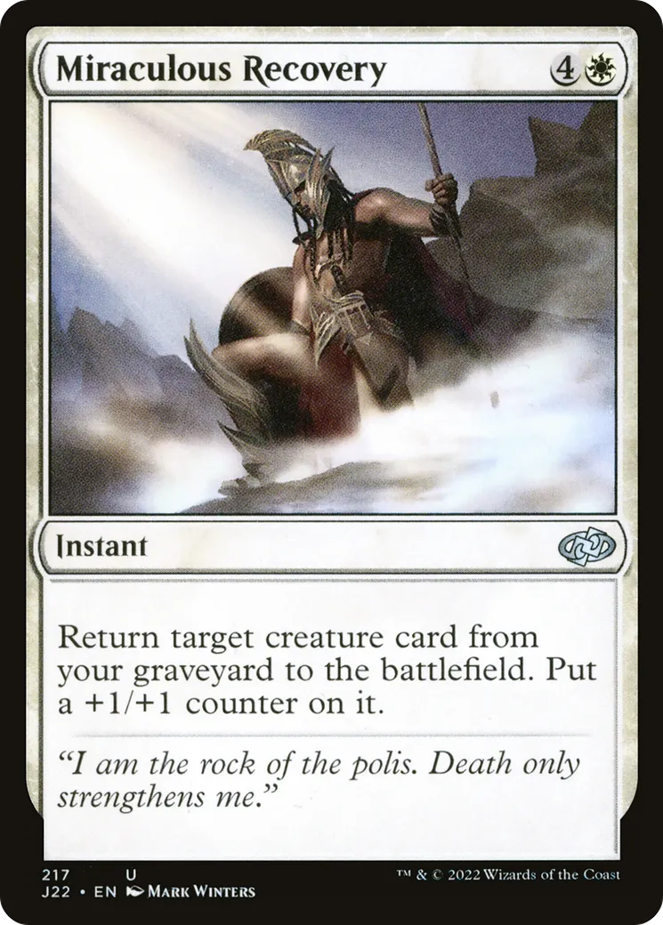 Récupération miraculeuse — Jumpstart 2022 — Magic: The Gathering