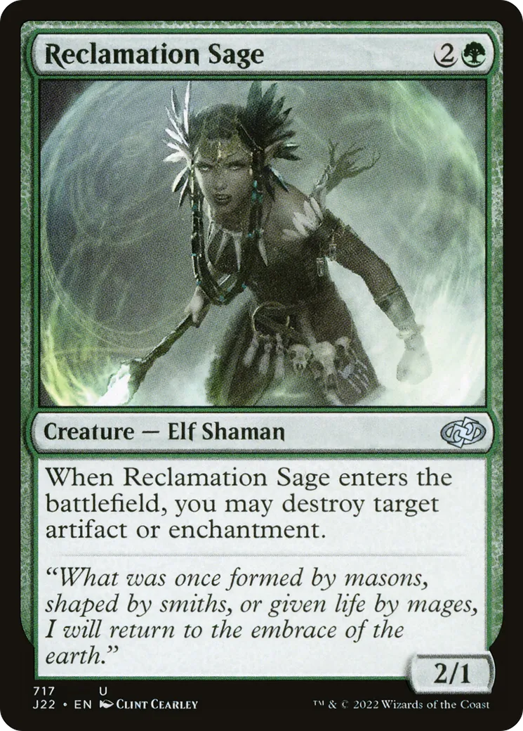 Reclamation Sage — Jumpstart 2022 — Magic: The Gathering