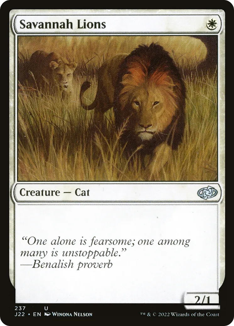 Lions des savanes — Jumpstart 2022 — Magic: The Gathering