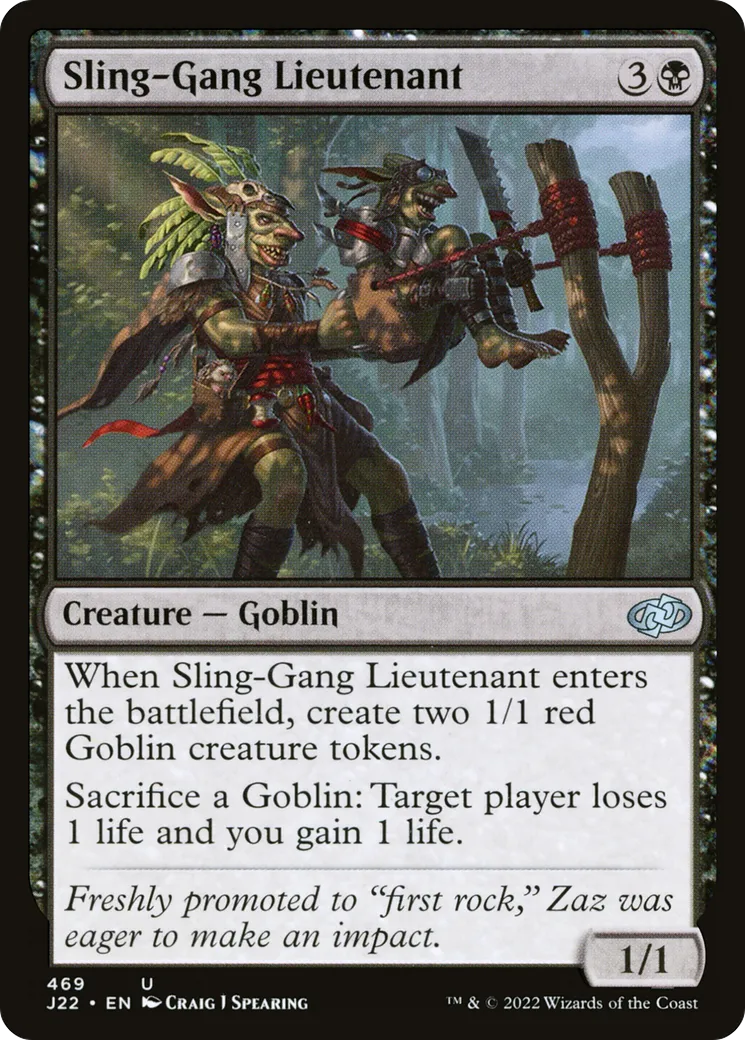 Sling-Gang Lieutenant — Jumpstart 2022 — Magic: The Gathering