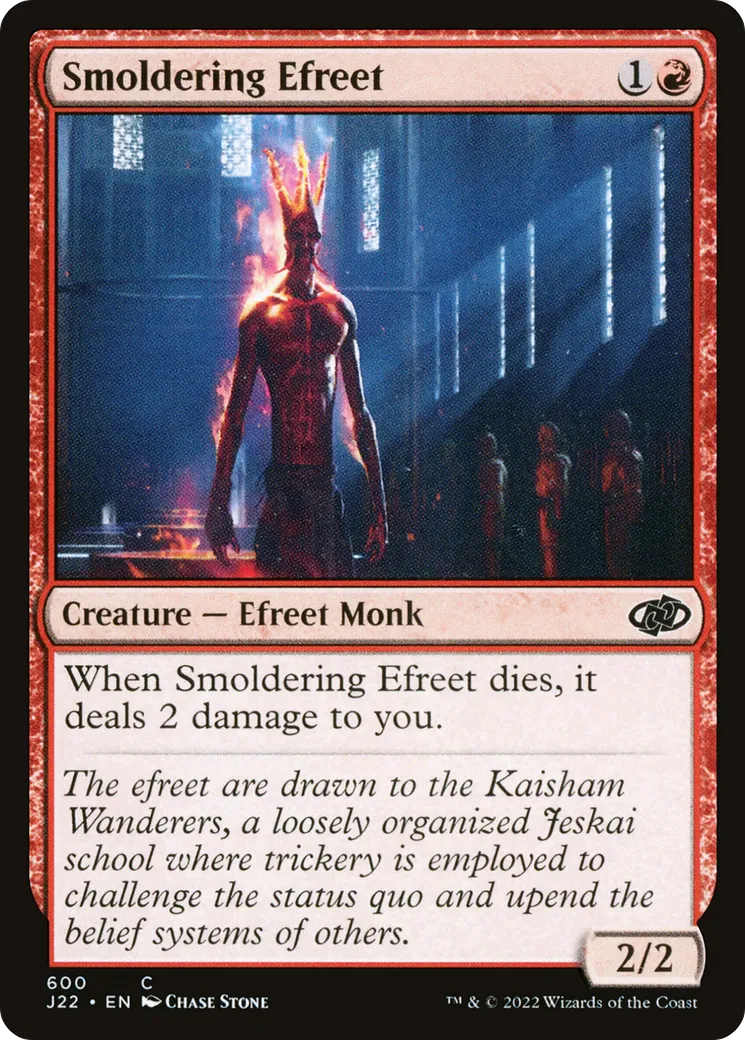 Smoldering Efreet — Jumpstart 2022 — Magic: The Gathering