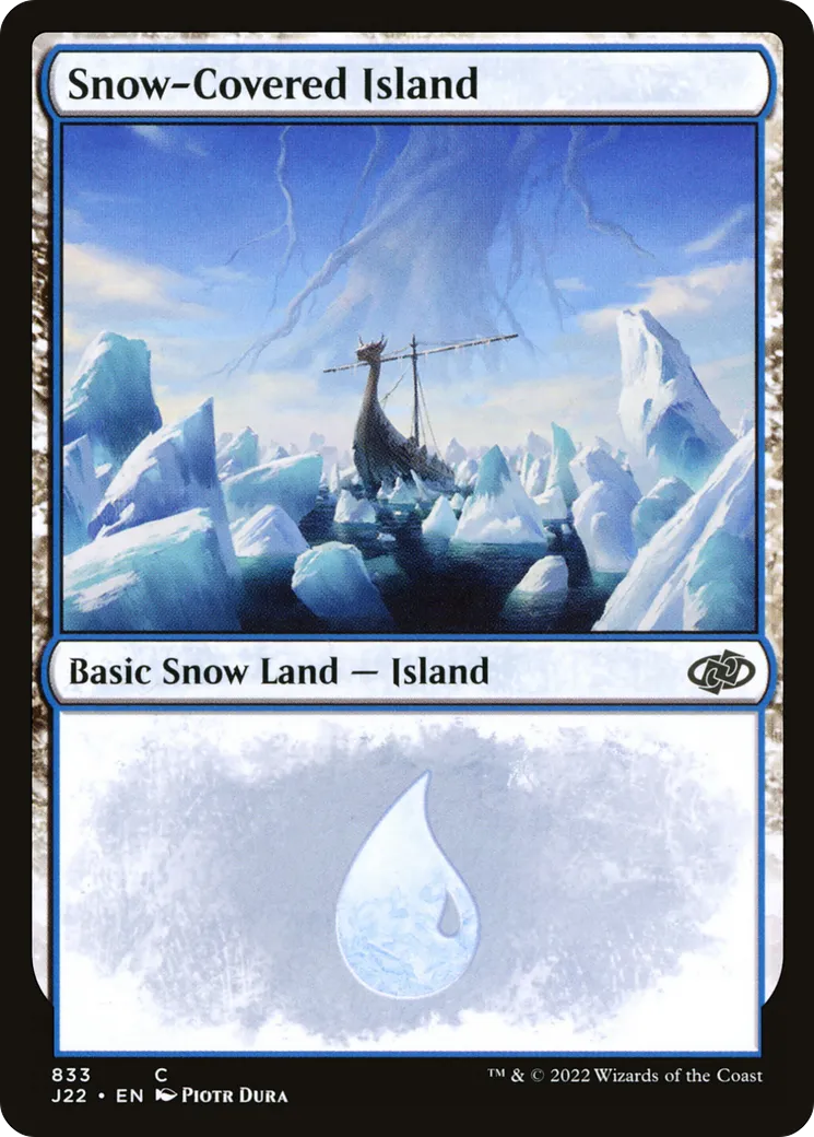 Snow-Covered Island — Jumpstart 2022 — Magic: The Gathering