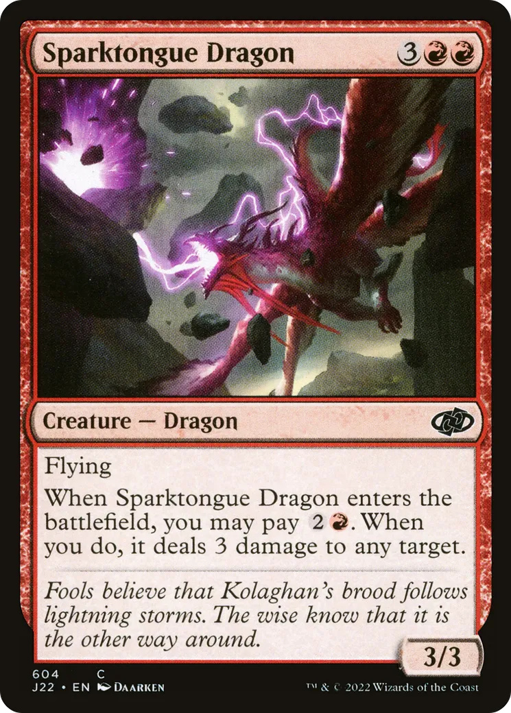 Sparktongue Dragon — Jumpstart 2022 — Magic: The Gathering
