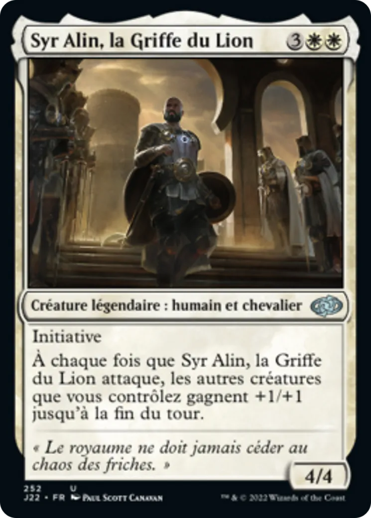 Syr Alin, la Griffe du Lion — Jumpstart 2022 — Magic: The Gathering