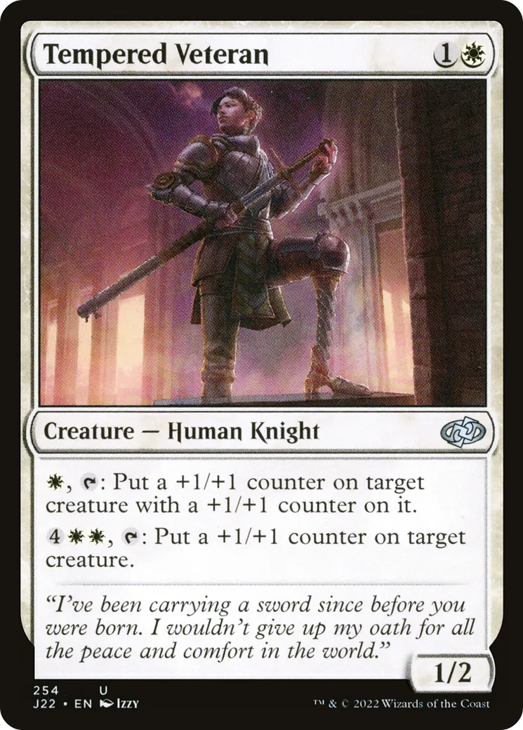 Tempered Veteran — Jumpstart 2022 — Magic: The Gathering