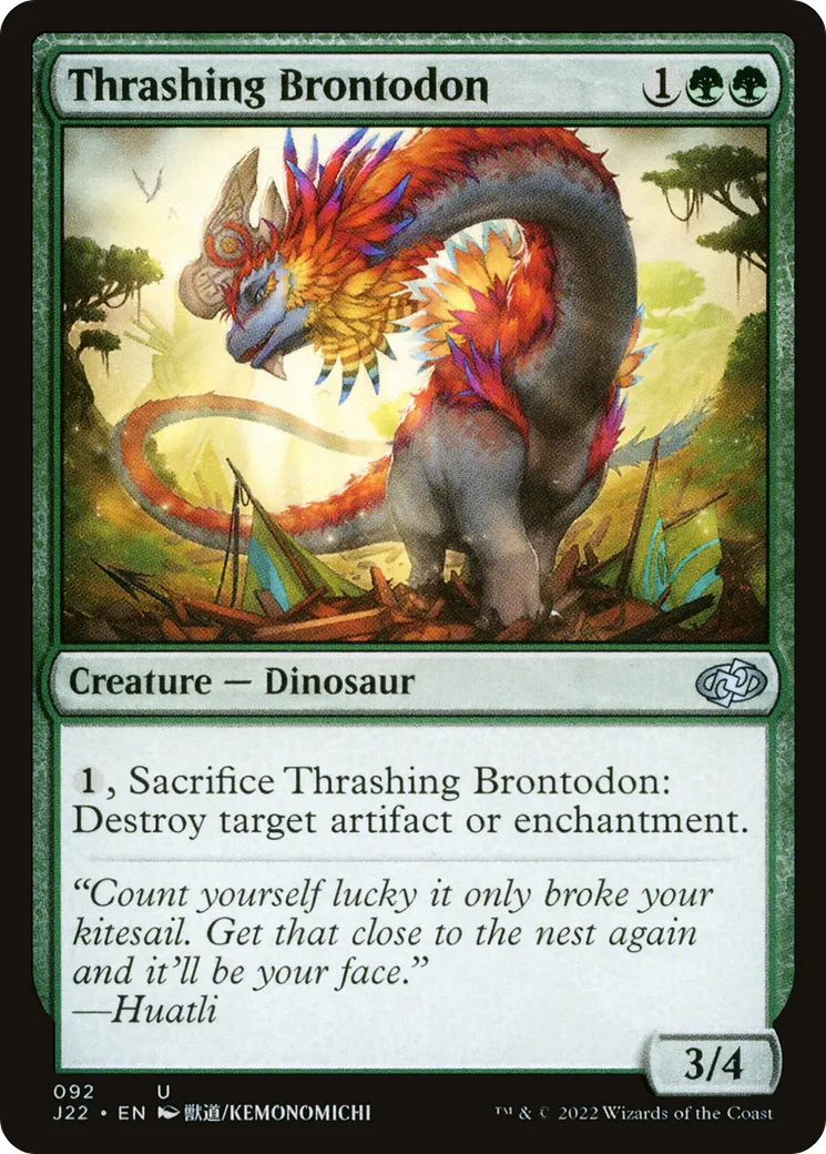 Thrashing Brontodon — Jumpstart 2022 — Magic: The Gathering