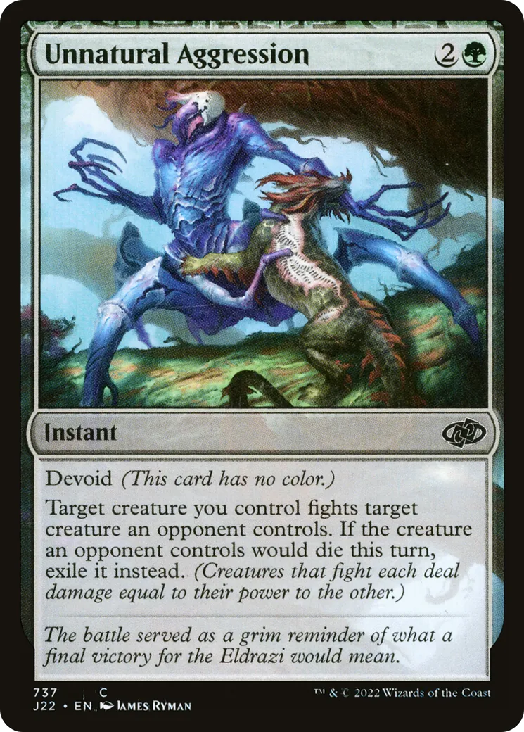Unnatural Aggression — Jumpstart 2022 — Magic: The Gathering