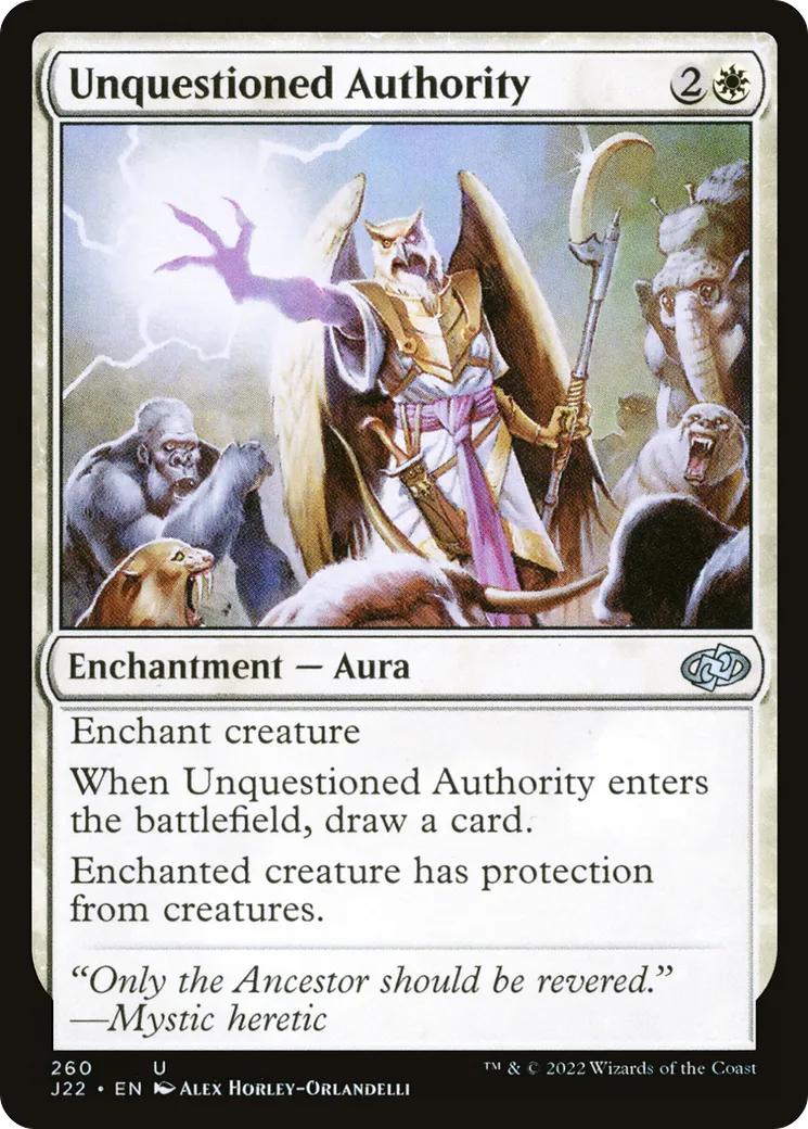 Unquestioned Authority — Jumpstart 2022 — Magic: The Gathering