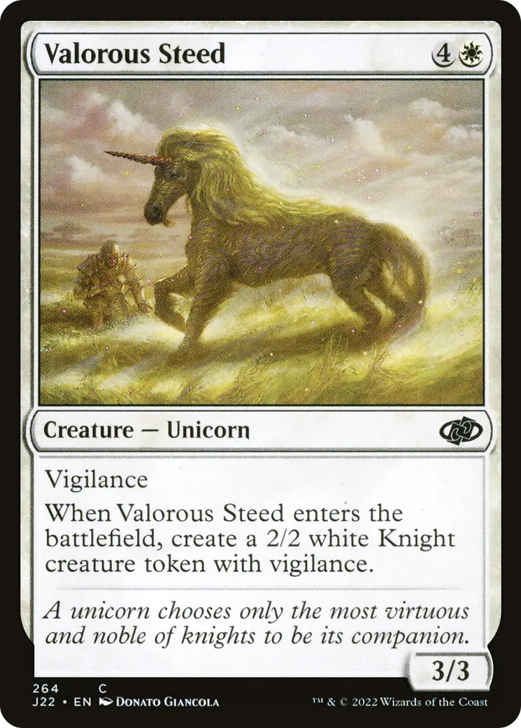 Valorous Steed — Jumpstart 2022 — Magic: The Gathering