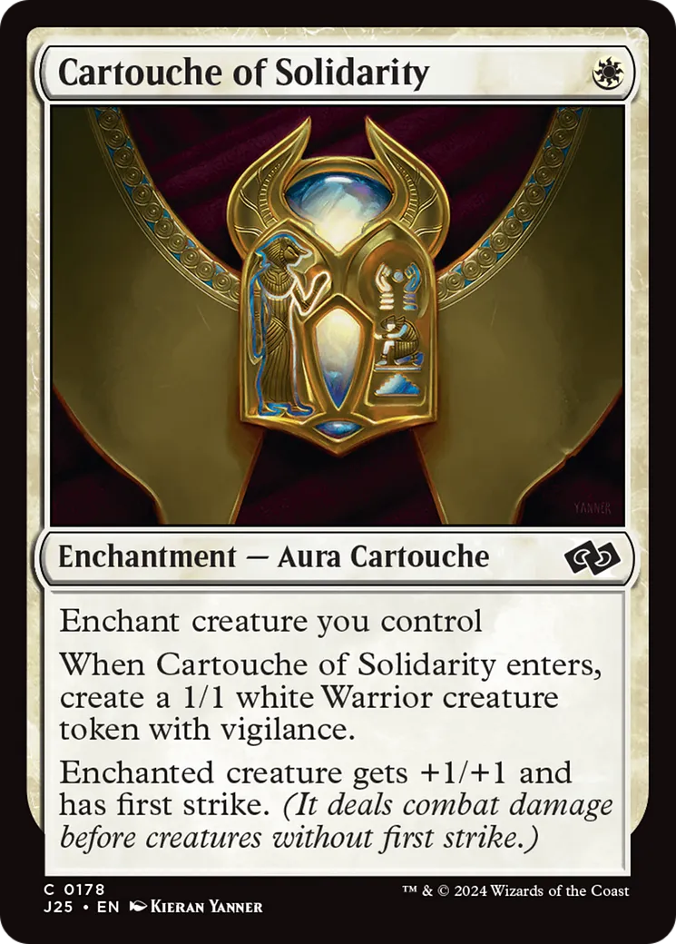 Cartouche of Solidarity — Foundations Jumpstart — Magic: The Gathering