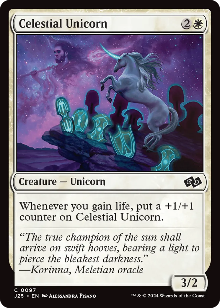 Celestial Unicorn — Foundations Jumpstart — Magic: The Gathering