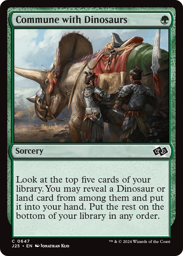 Commune with Dinosaurs — Foundations Jumpstart — Magic: The Gathering