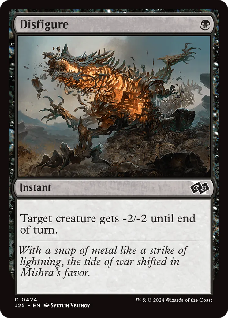 Disfigure — Foundations Jumpstart — Magic: The Gathering