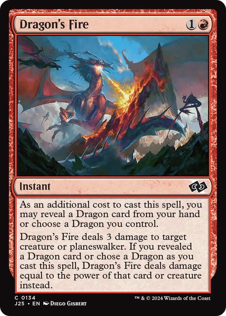 Feu du dragon — Foundations Jumpstart — Magic: The Gathering