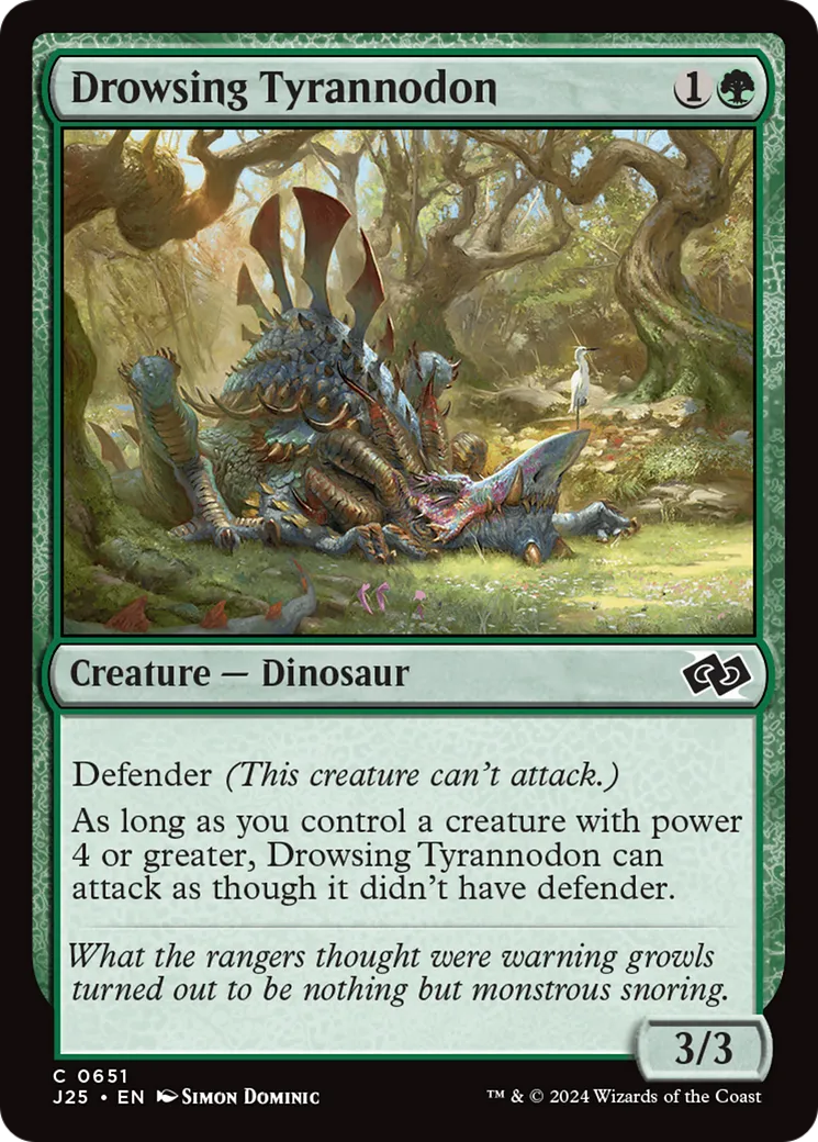 Drowsing Tyrannodon — Foundations Jumpstart — Magic: The Gathering