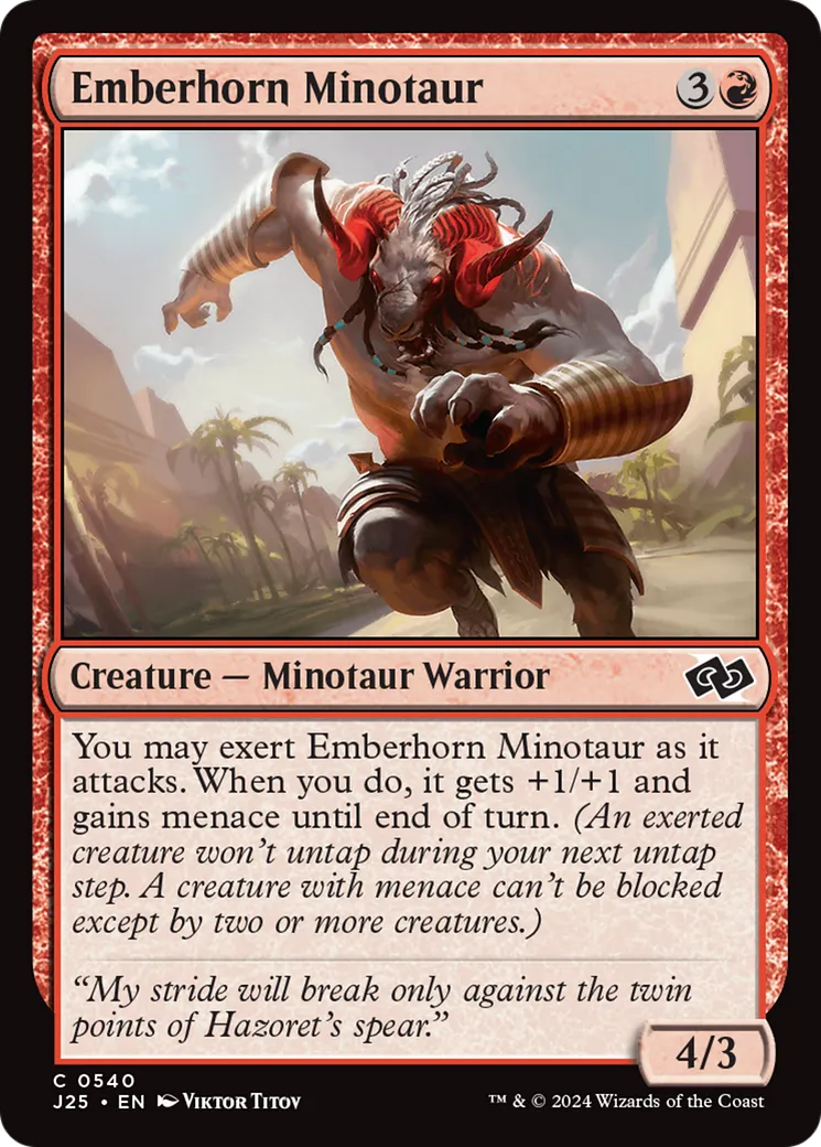 Minotaure cornebraise — Foundations Jumpstart — Magic: The Gathering