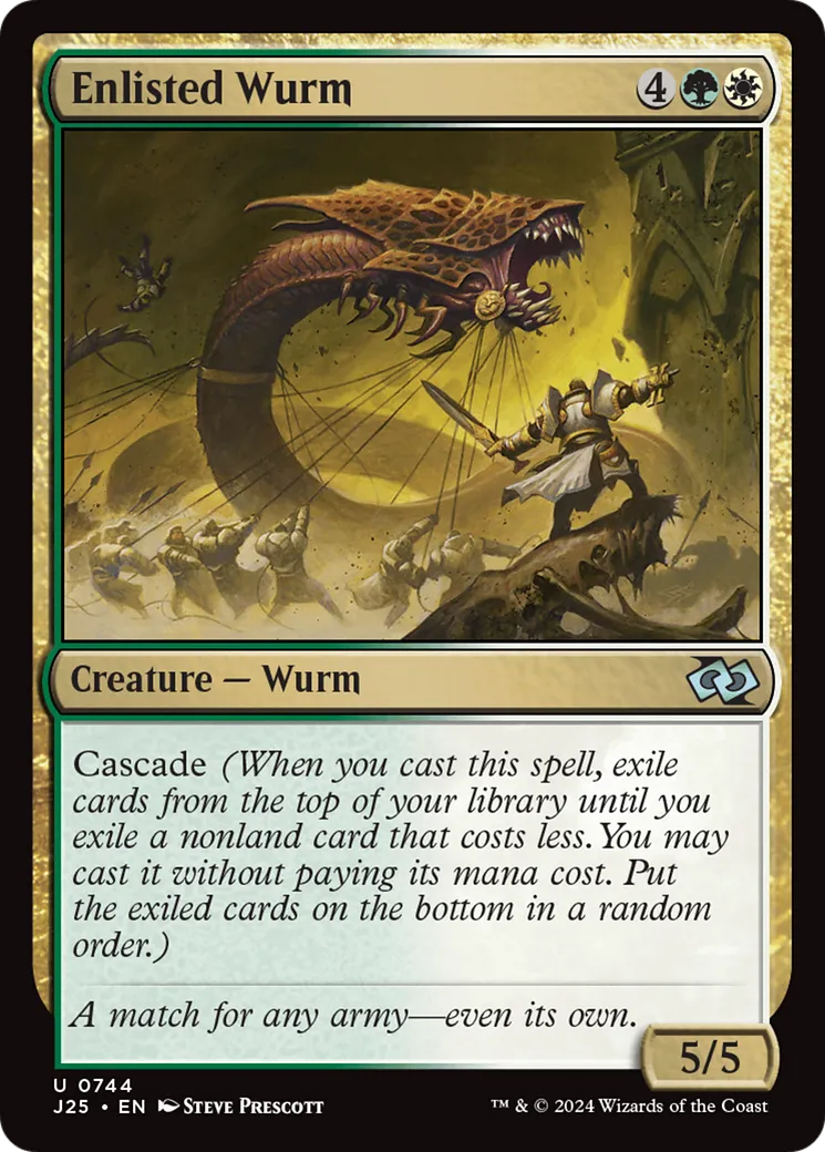 Enlisted Wurm — Foundations Jumpstart — Magic: The Gathering